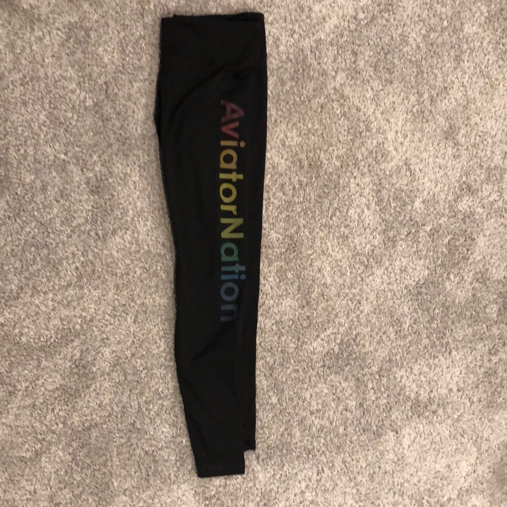 aviator nation black leggings